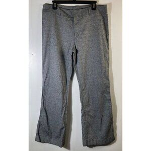 Womens Worthington Linen Blend‎ Flare Pants Marled Gray 14 Modern Fit